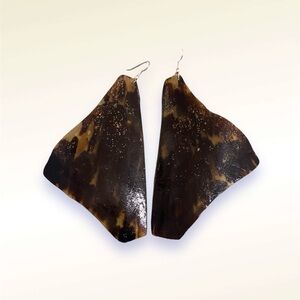 Bohemian Tortoise Pattern “Carey” Oversized Earrings